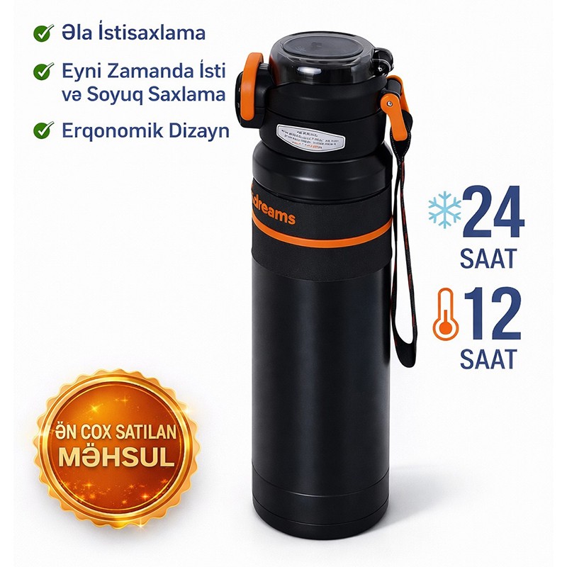 Çay və qəhvə üçün termos, fincan